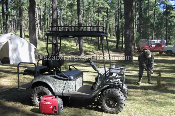 New 4WD Electric Car, Off-road Hunting Vehicle, Utility Golf Cart with independent suspension system| AX-C2+2-4X4