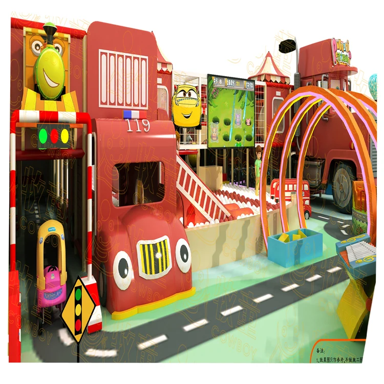 Cowboy IP Customized Provide material Brand New Car Theme Soft Indoor Playground
