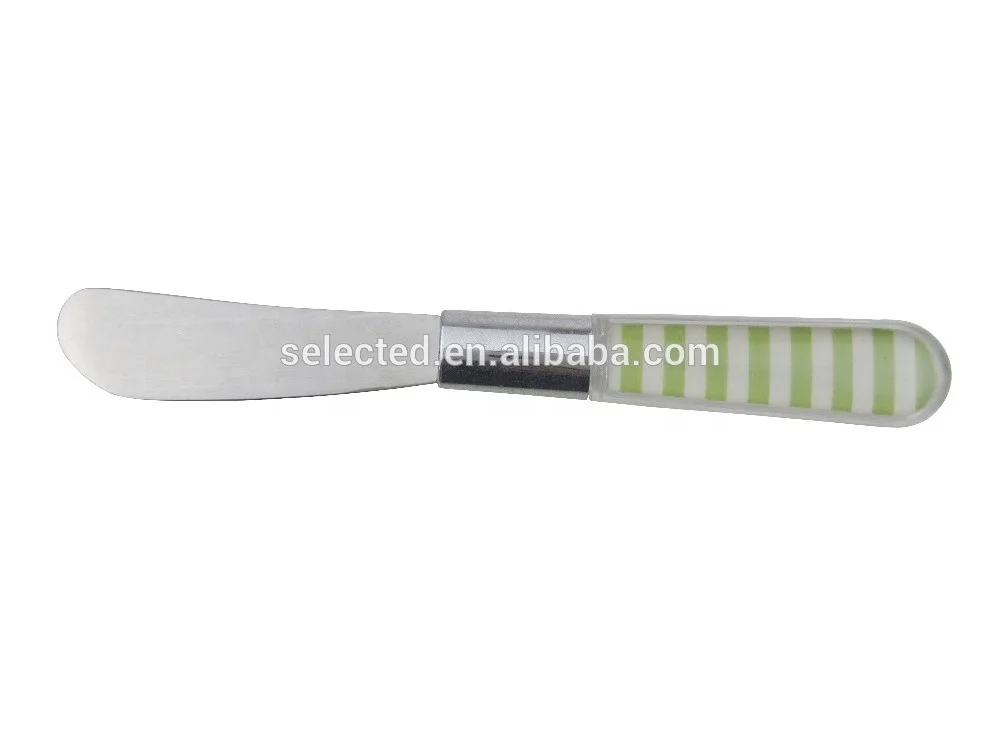 
White Plastic Handle Butter Knife 