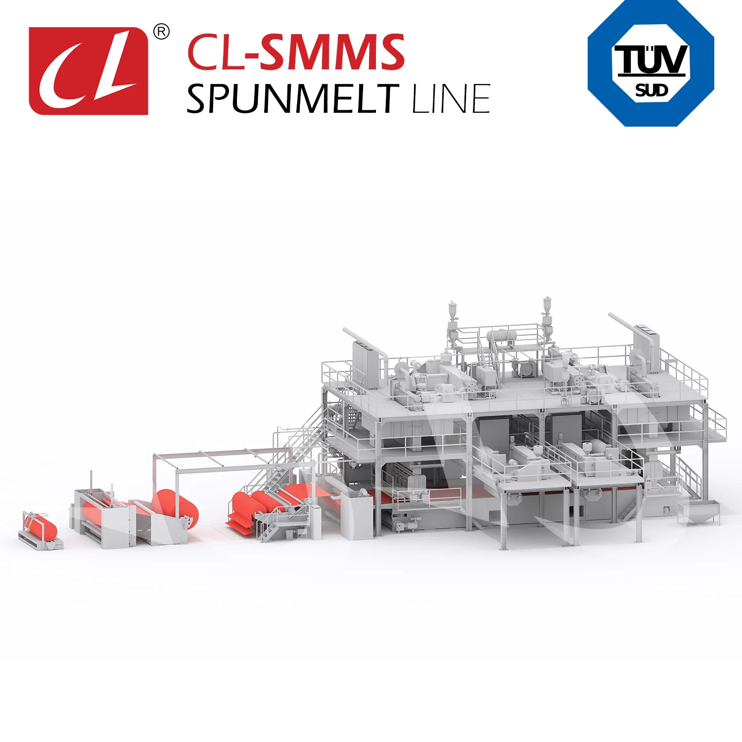 
CL-SMMS PP спанбонд мелтблаун композитный нетканый материал производственная линия для влажной ткани 