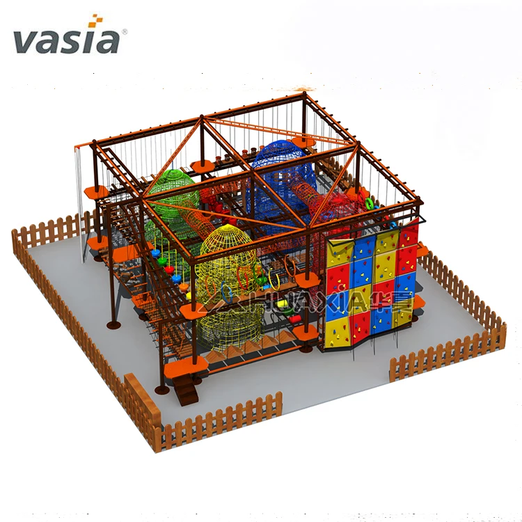 Shopping mall children develop indoor rope course adventure