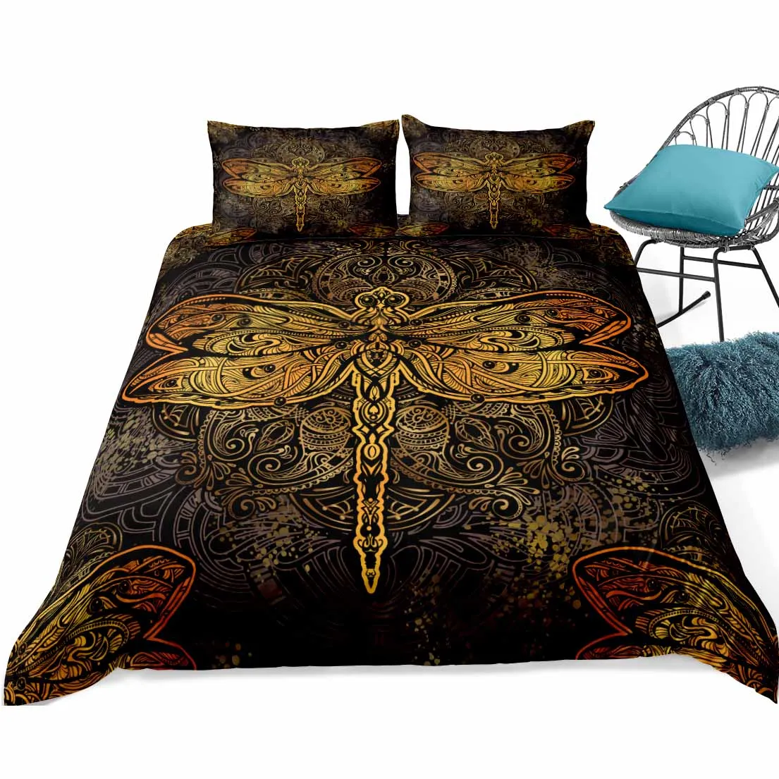 High Quality Anime Print Home Comforter Bedding Sets Bedspread Duvet Cover for Adult Kids