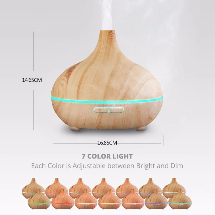 300ml Cool Mist Humidifier with Color Changing LED Lights Ultrasonic Aroma Diffuser for Office