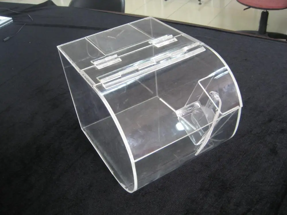 Iange custom transparent band cover acrylic candy display rack, suitable for supermarket display