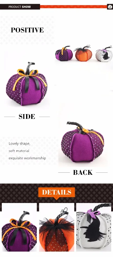 
holiday desk top felt accessories handmade pumpkin halloween hot novelty items for sale 