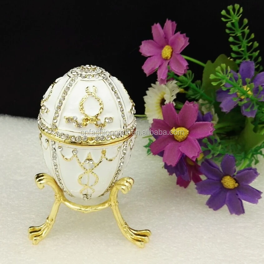 white color Egg Shape jewelry gift boxes Faberge egg/wedding gift Easter egg