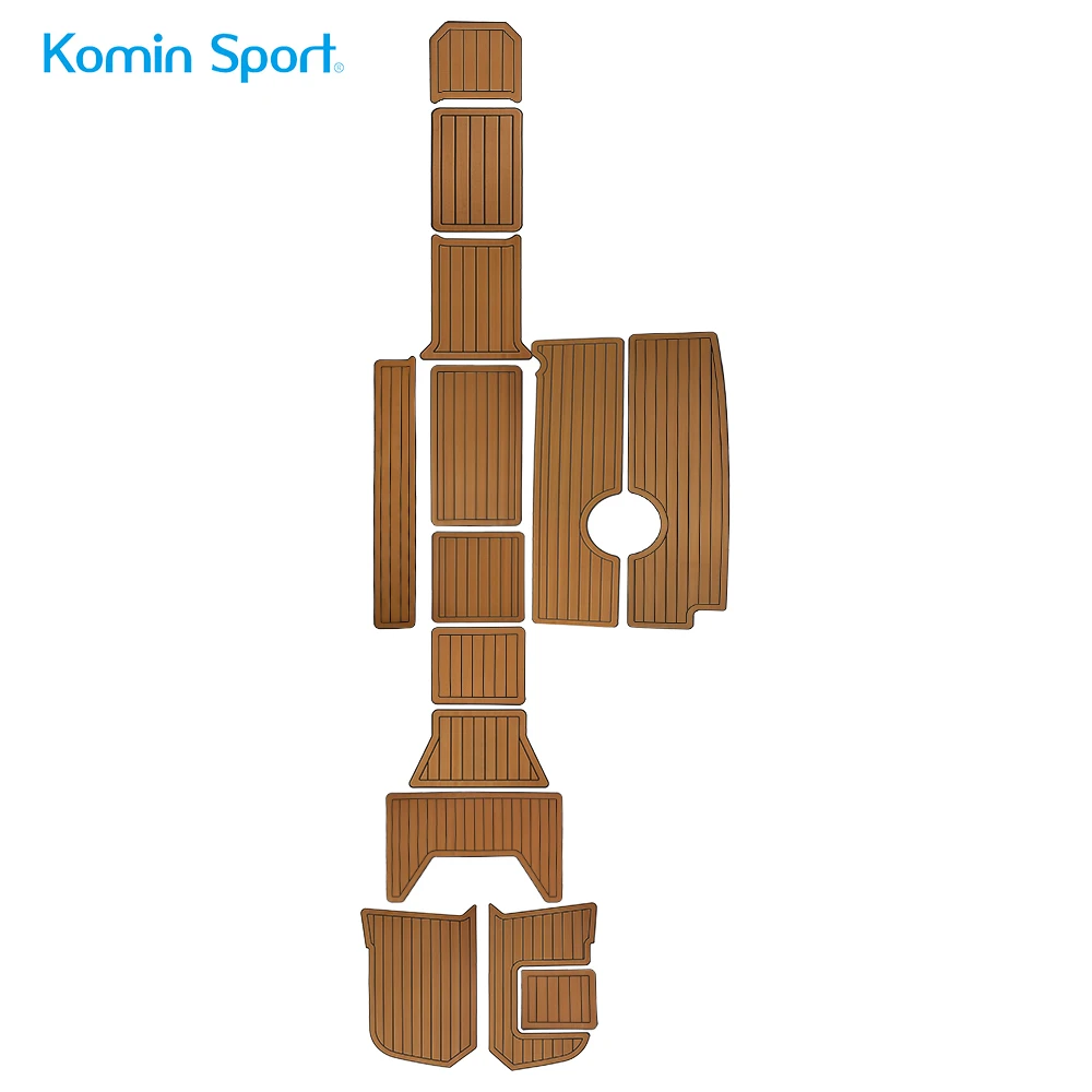 Komin Sport EVA Foam Brown Faux Teak Sheet for Kayak Boat Sup