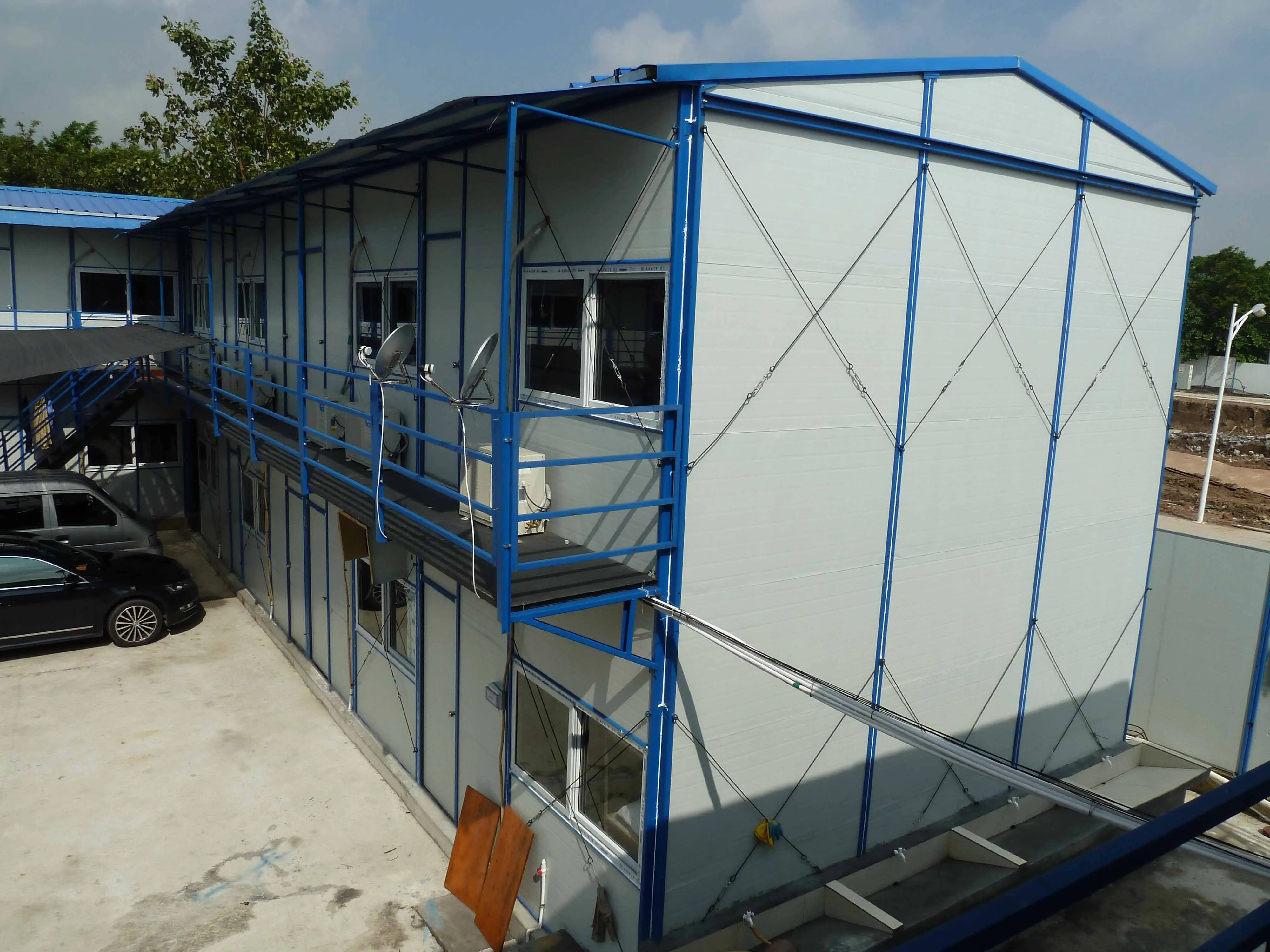 
2 storey prefab house K type prefabricated houses for building site as temporary dormitory 