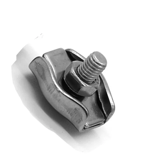 High quality stainless steel M3 single wire rope clips for adjustable cable clamp