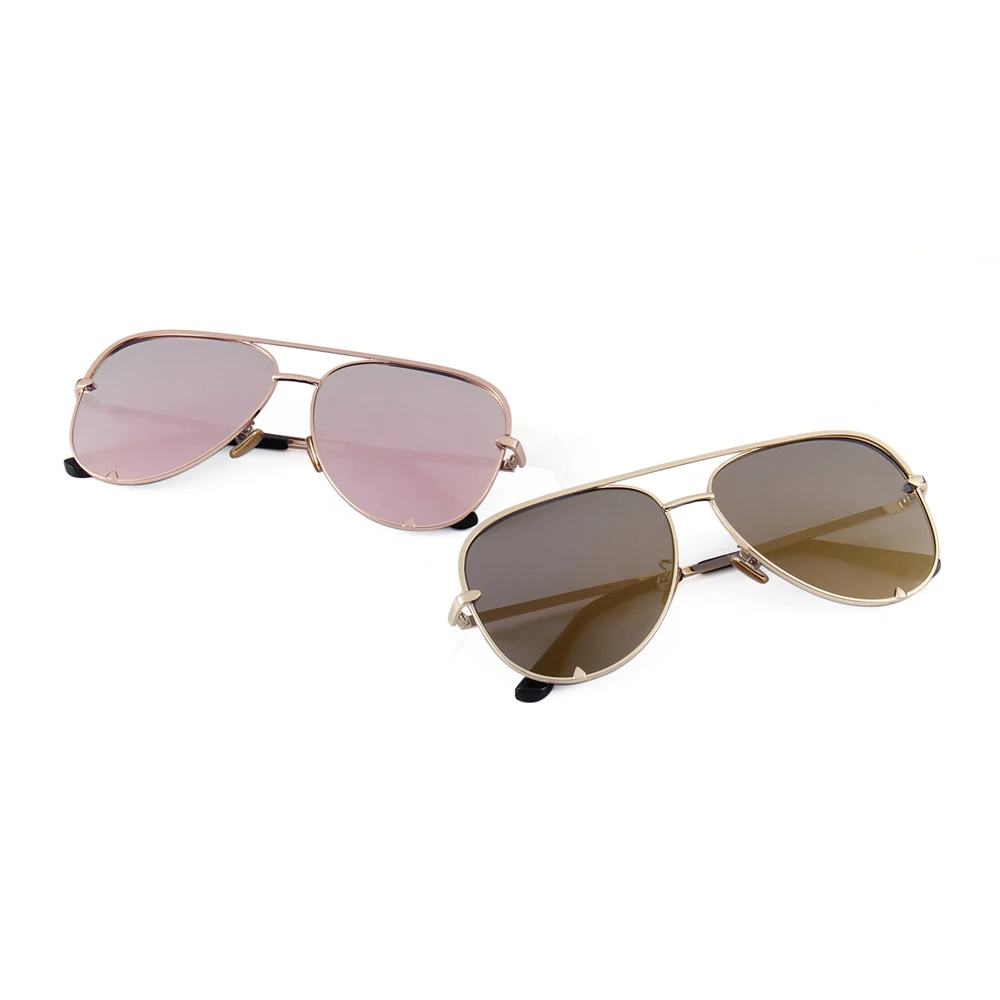 top selling women metal mirror lenses polarized outdoor sunglasses