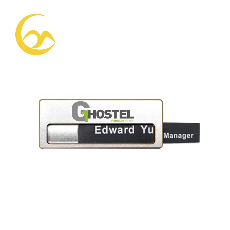 Custom digital printing plastic epoxy name badge for employee name