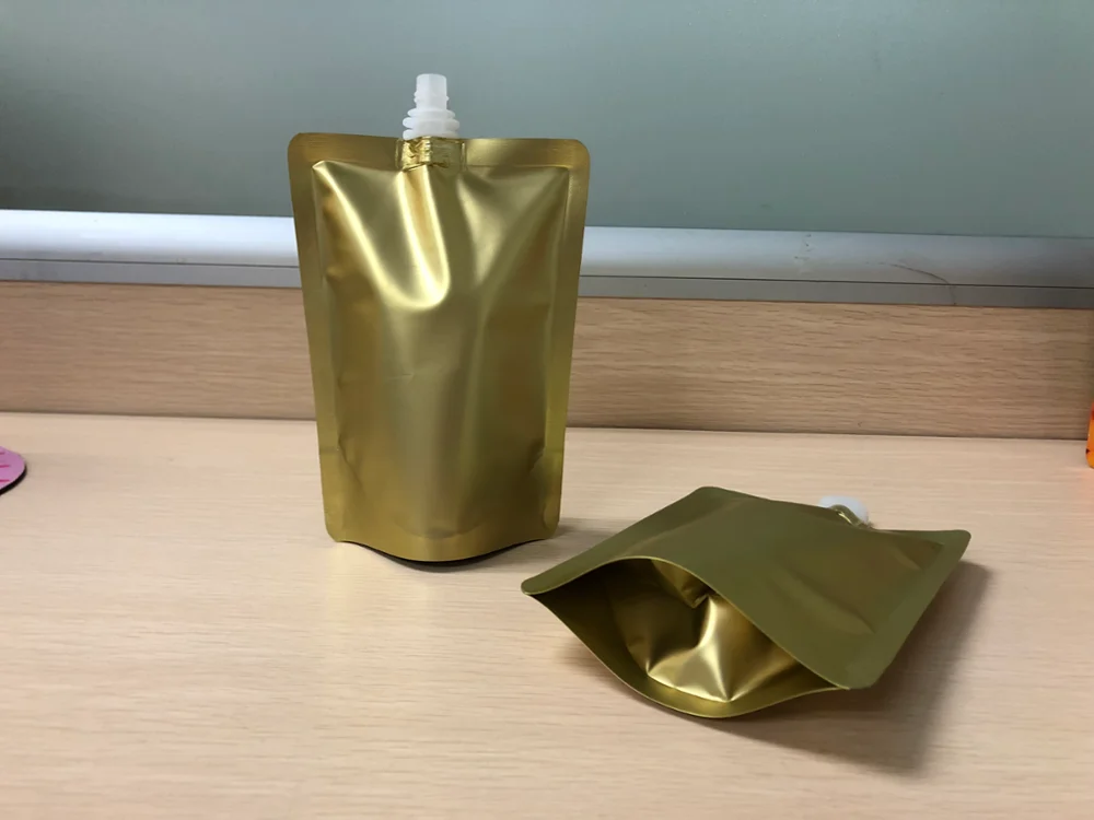 BPA бесплатно двойной почтовый замок встать многоразовые детское питание сбоку носик мешки с Складная воронка