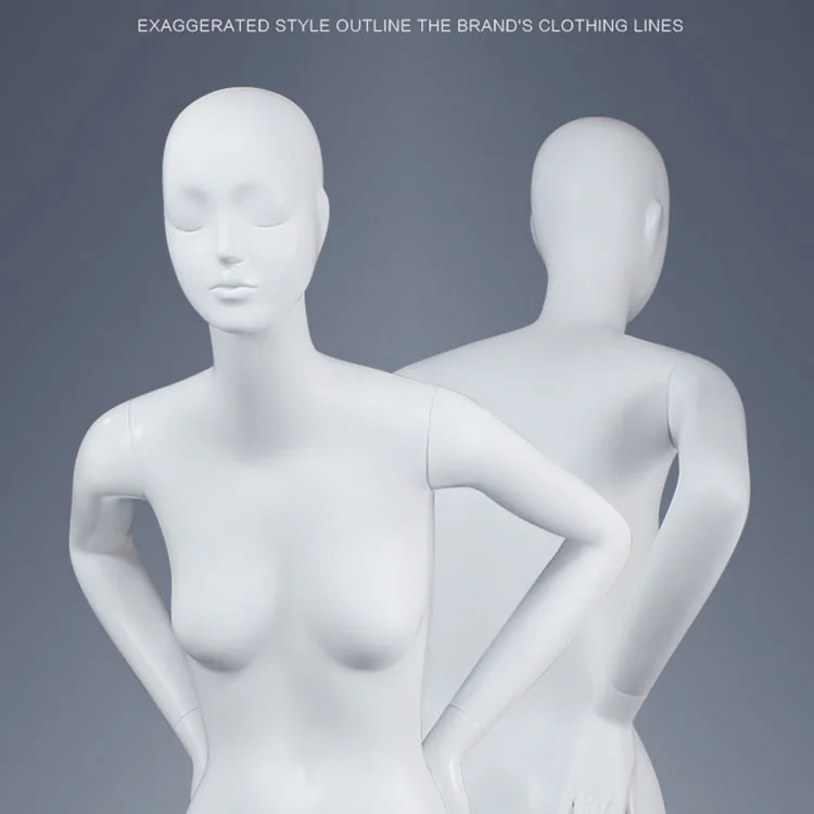 XINJI New Design Sexy Tall Thin Manikin Women Dummy Full Body FRP Abstract White Female Mannequin Window