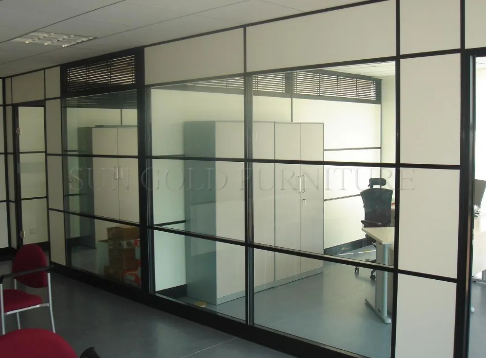 High quality hot sale modern office partition high quality commercial computer furniture clear glass wall cubicle partition