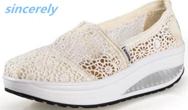 
dropshipping OEM outdoor casual breathable slip on rocking women shoes 