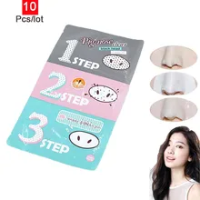 10 pcs Holika Holika Porco Nariz Remover Cravo Acne Removedor de Cabeça Preta Clara 3 Passo Kit Beleza CleaningCosmetic Acessório C035