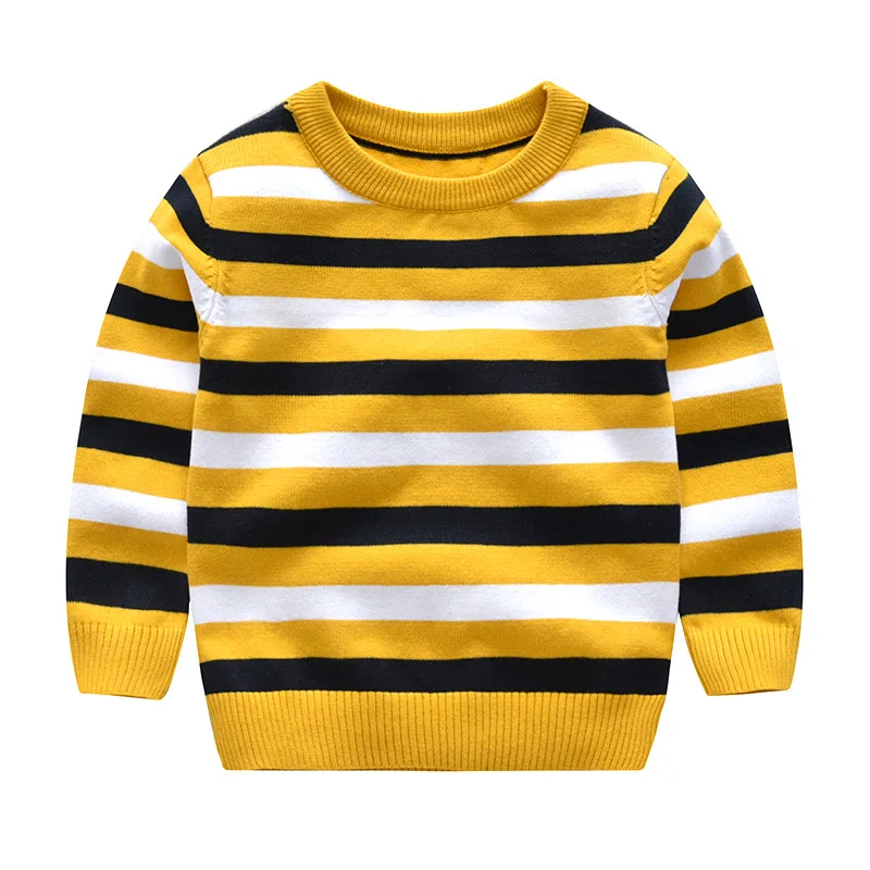 Европейский популярный дизайн контрастных цветов в полоску, китайская детская одежда, Детские модели для мальчиков