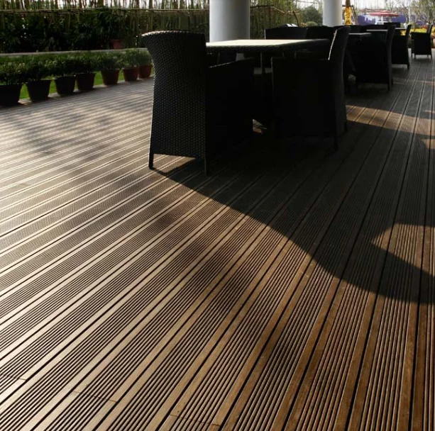 Exterior Bamboo Decking / Carbonized Outdoor Bamboo Deck Flooring