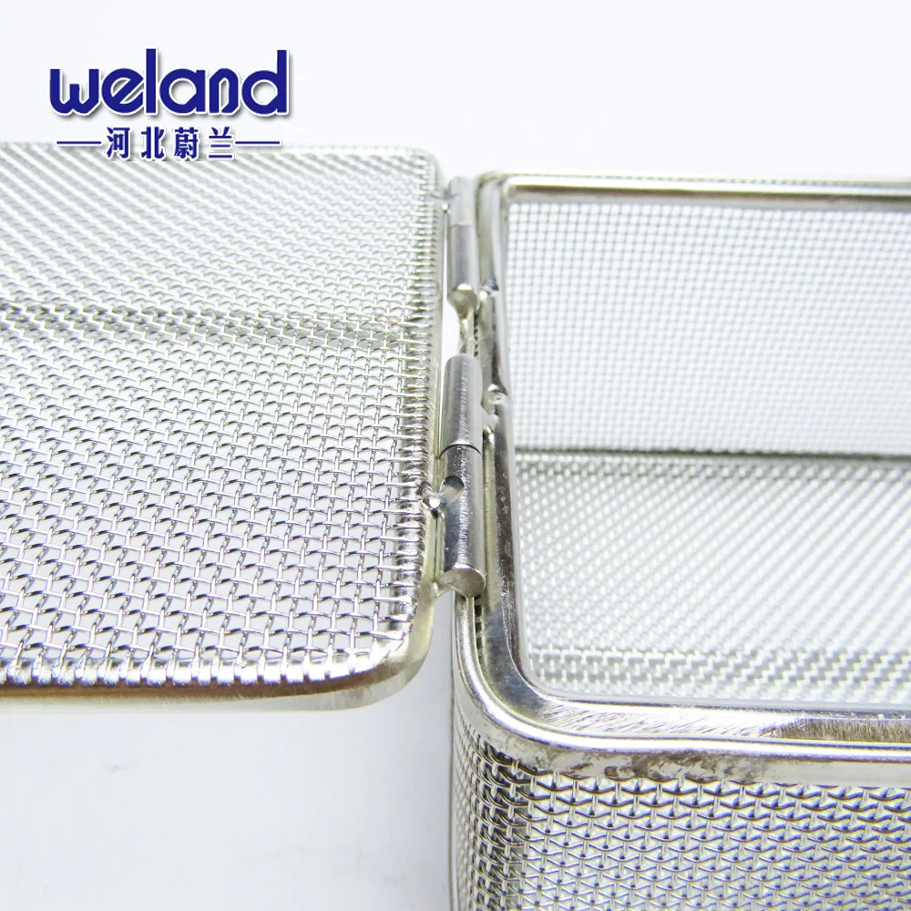Stainless Steel Electropolished Mecidal sterilization Mesh Basket with Locking Lid
