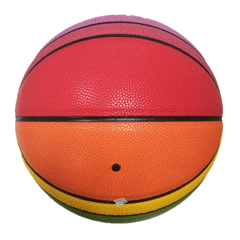 colorful customized pu leather moisture absorbing basketball size 7girls club training