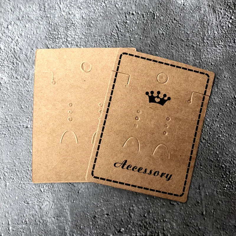 Recycle Kraft Paper Earring Card Die Cut jewelry Display card Made in China