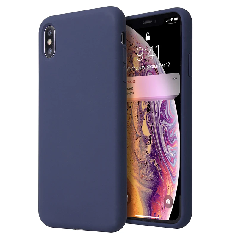 China Manufacturing Customized logo For Apple Phone Liquid Silicone Case for iPhone x xs xmax with360 Degree Full Cover