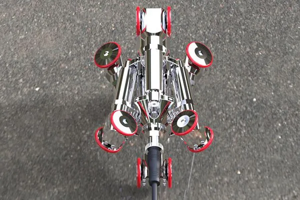 Industrial IP68 underwater sewer pipe checking camera robot supported vertically climbing