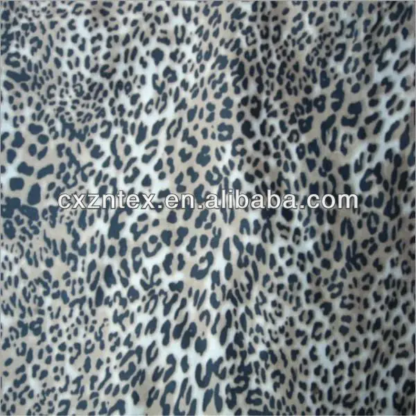 Satin leopard print fabric