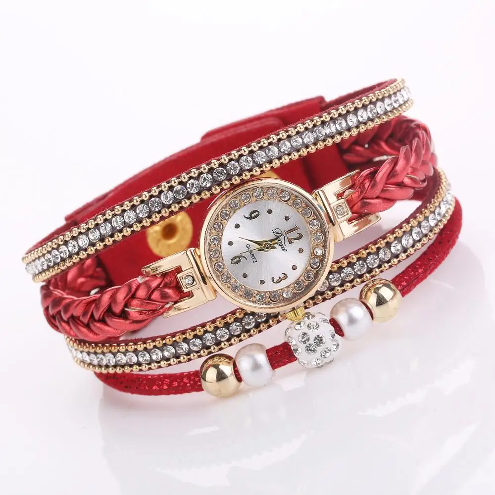 Reloj mujer Fashion Bracelet Watch Ladies Watch Round bracelet watch Luxury Crystal Fashion Quartz Wristwatch Rhinestone