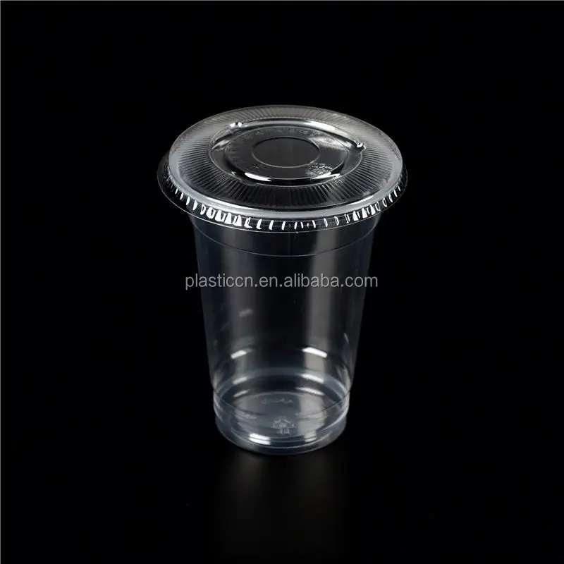 
12oz disposable plastic cups with lid/ pet juice cup with lid/ 10oz disposable plastic glasses 