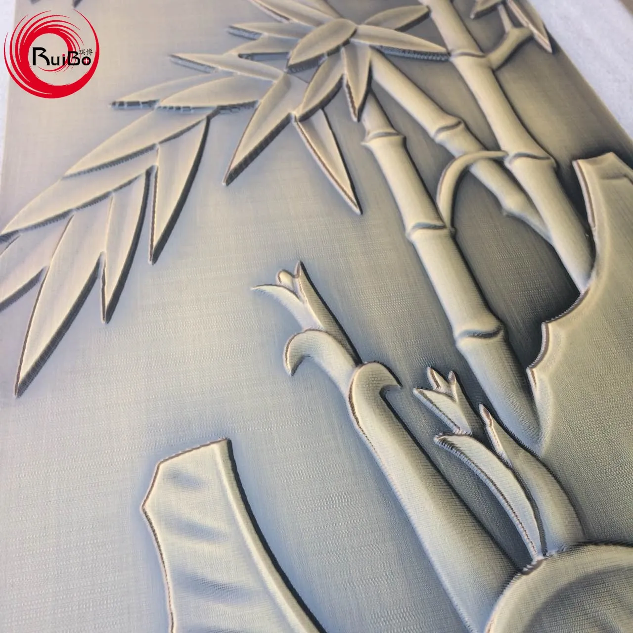 Chinese style antique brass bamboo pattern carving aluminum mural