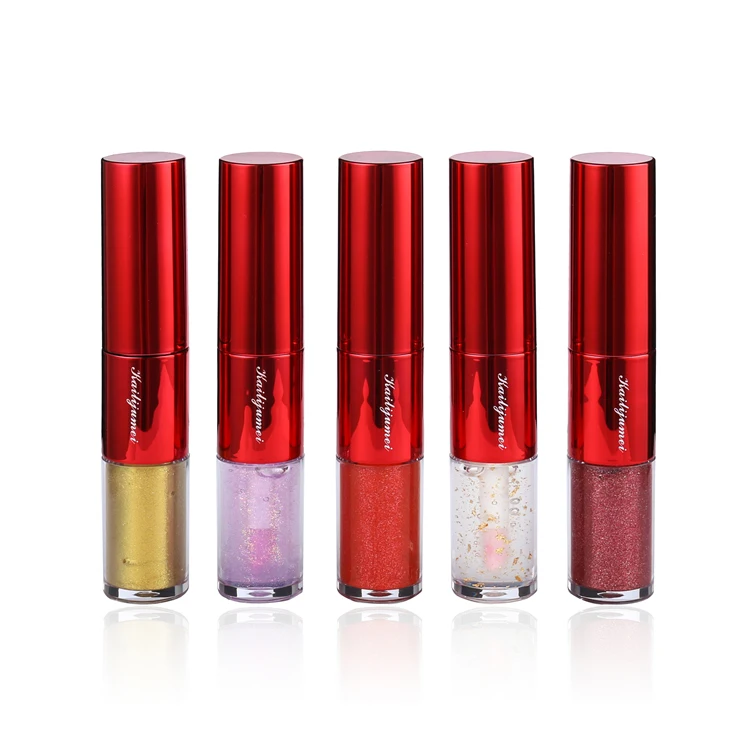 Kailijumei Unique Designed 2 in 1 fashion color change lipstick with lip gloss