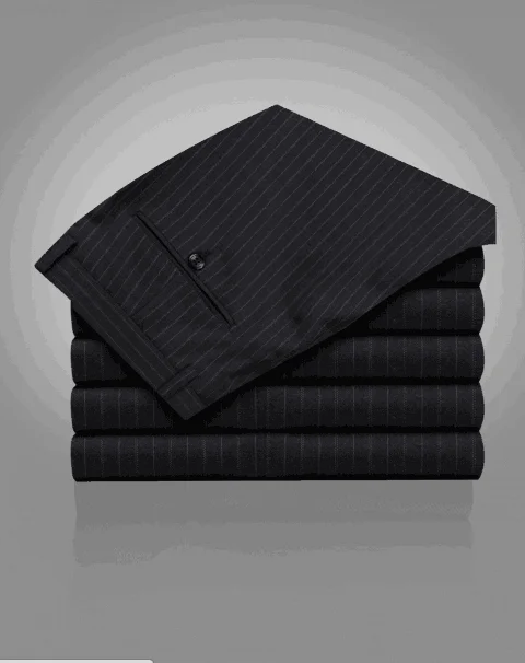 High quality 50% striped wool fabric mens blazer suits slim coat pants suits design whole three piece suits for young people