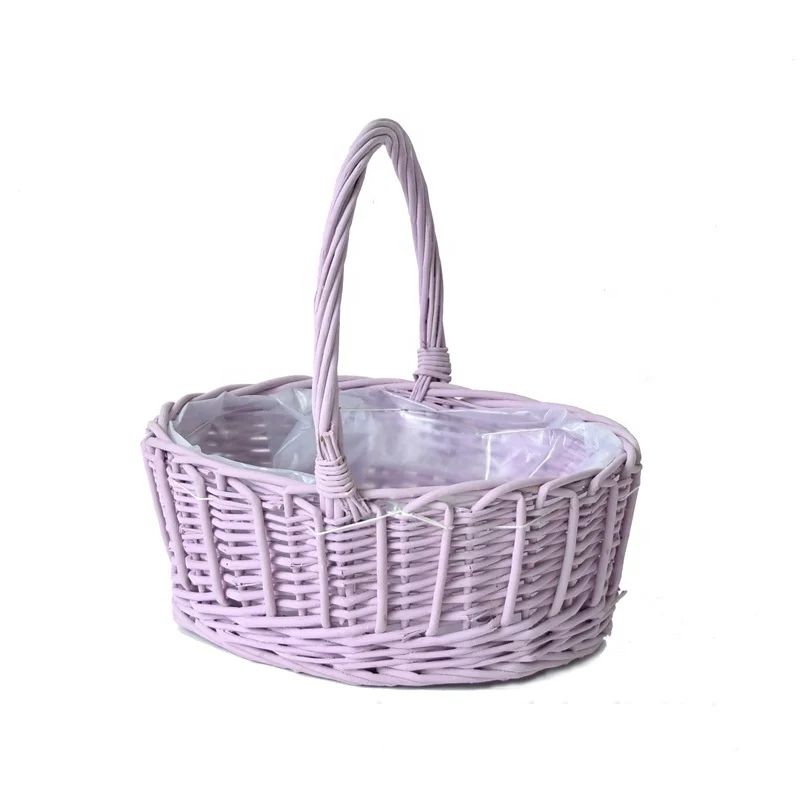 bulk sale multicolor wicker gift hamper for gift package with plastic liner