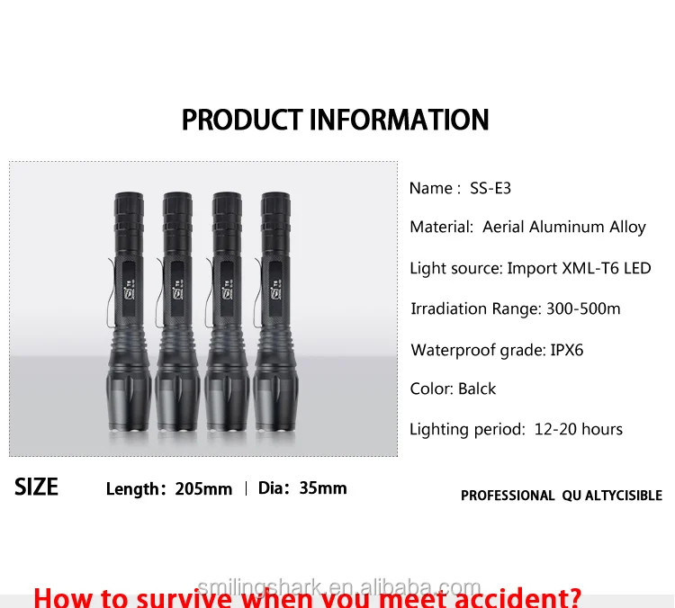  1000 люмен Масштабируемые ручка светодиодный фонарик 5 режимов Регулируемый факел фокус водонепроницаемый кемпинг фонарь для спорта на открытом воздухе