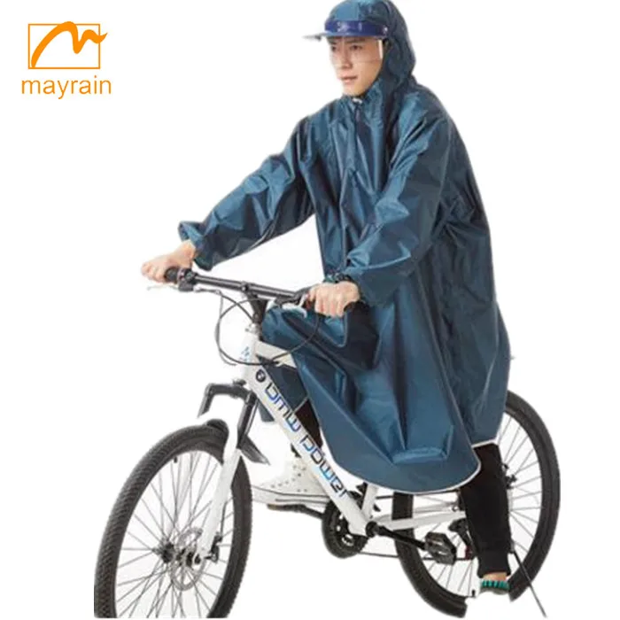 Waterproof Polyester Outdoor Riding Rain Poncho Bike Bicycle Durable Country Style Travel Gear One Pocket Logo One Size Fits All