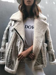 Winter Fashion Lamb Skin Fur Coats Double Face Sheepskin Fur Jacket