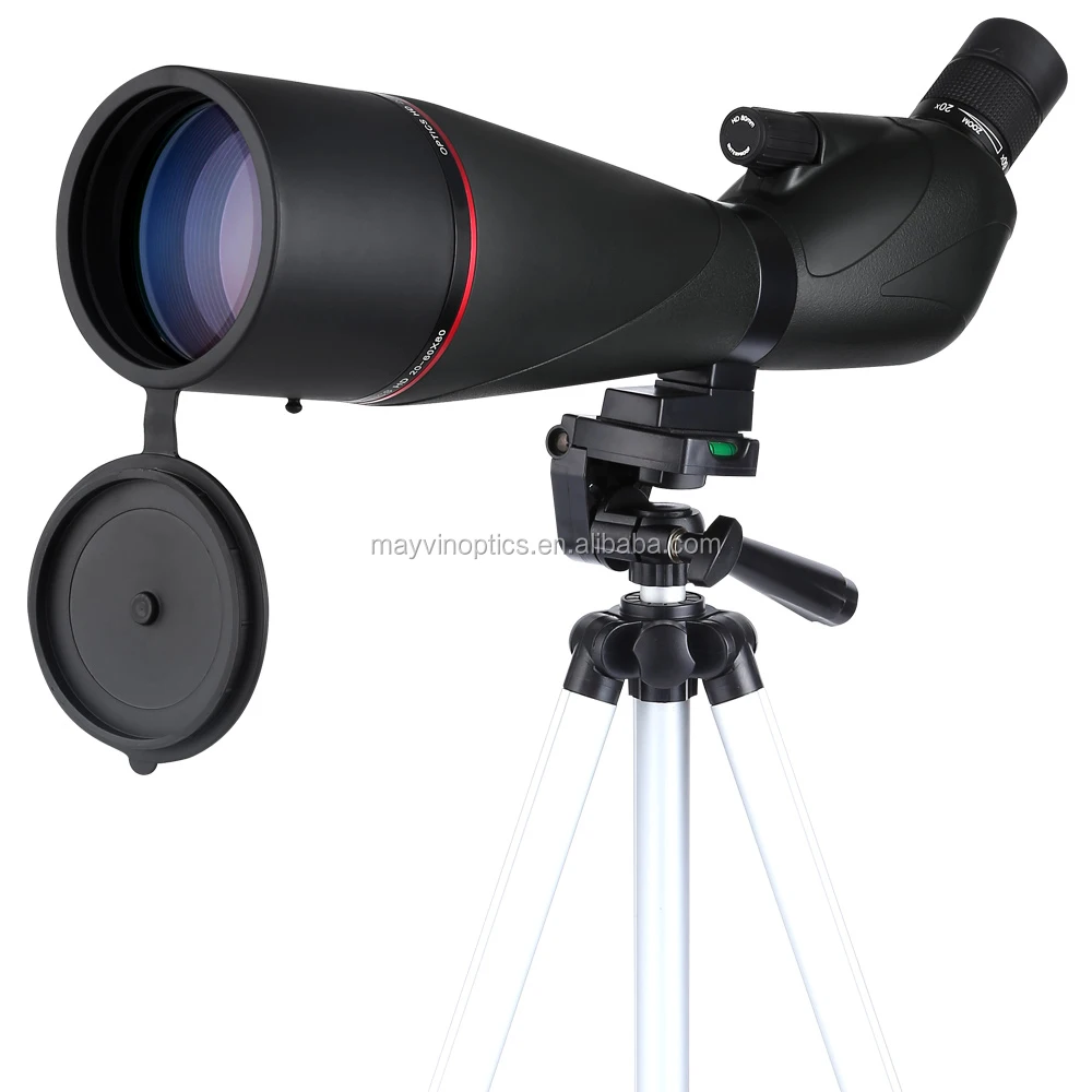 Factory Spotting Scopes with Tripod 20-60x80 Angled Waterproof Range Shooting Scope with OEM Service for Target Shooting