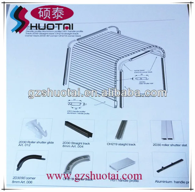 
wood grain 8*45mm Kitchen Cabinet PVC Rolling Shutter 