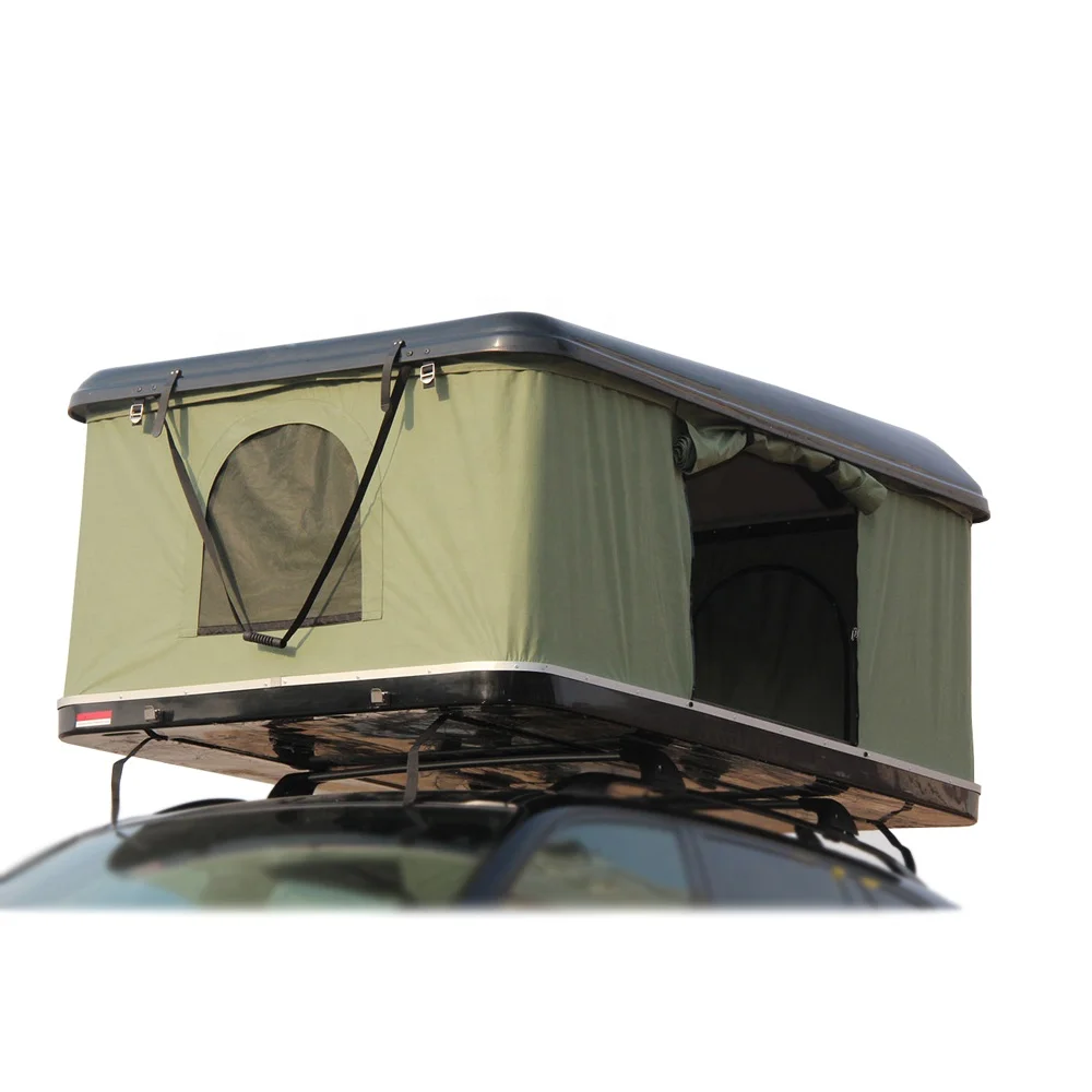 Fiberglass pop up hard shell roof top tent