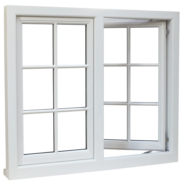 Customized Upvc Extruded Flat Upvc Casement  Window Door Fenster