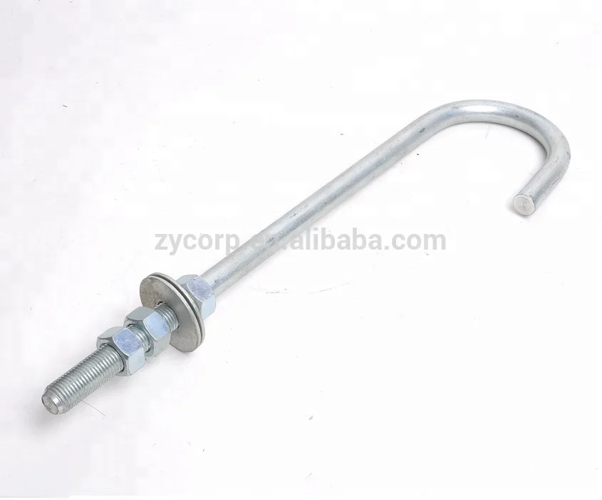 Hot forged fastener: step bolt of L shape with nut and washer