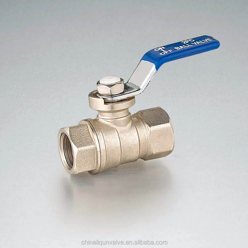 high quality nickel plated female brass ball valve