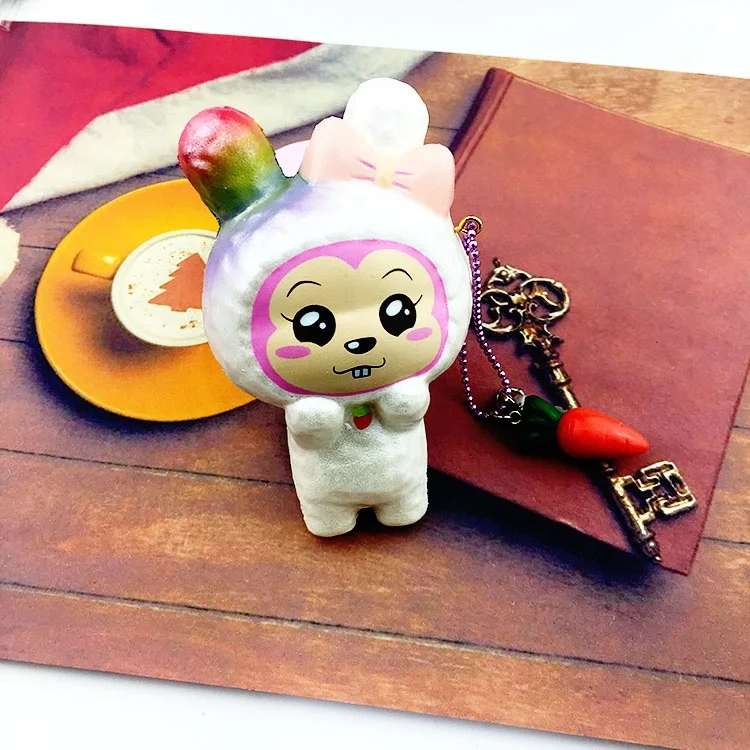 
2019 new design PU foam squishy anti stress relievers rabbit promotional gifts items for children. 