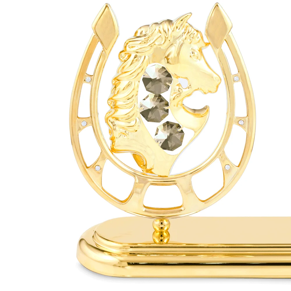 Качественный очаровательный позолоченный металлический держатель для ручки в форме подковы