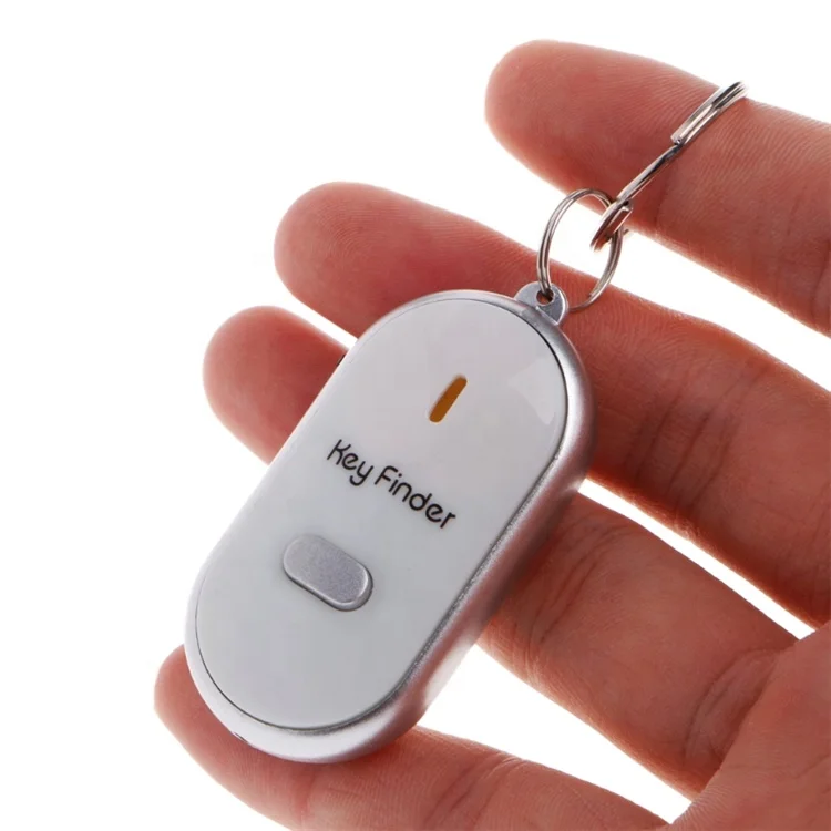 Sound Whistle Control White LED Key Finder Locator Find Lost Keychain Keys Chain