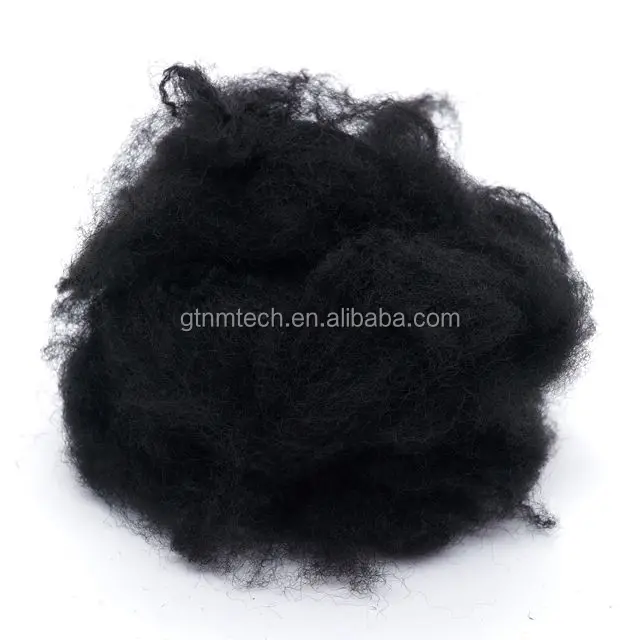 
Dark Black Color Polyester Staple Fiber for Black Geotextile Polyester Staple Fiber 