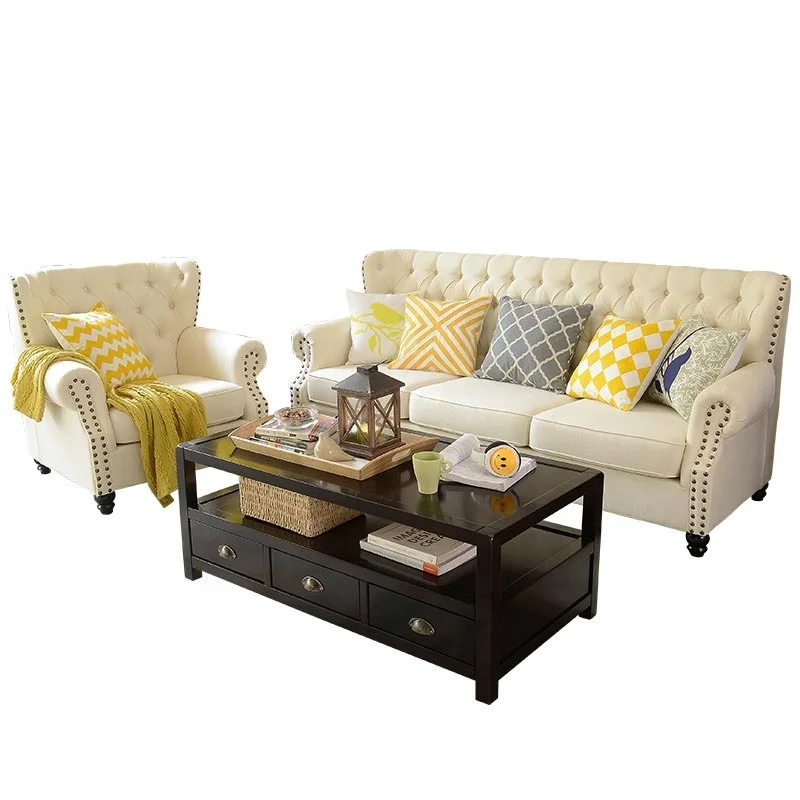 High quality   hotel  sofa button tufted sofa