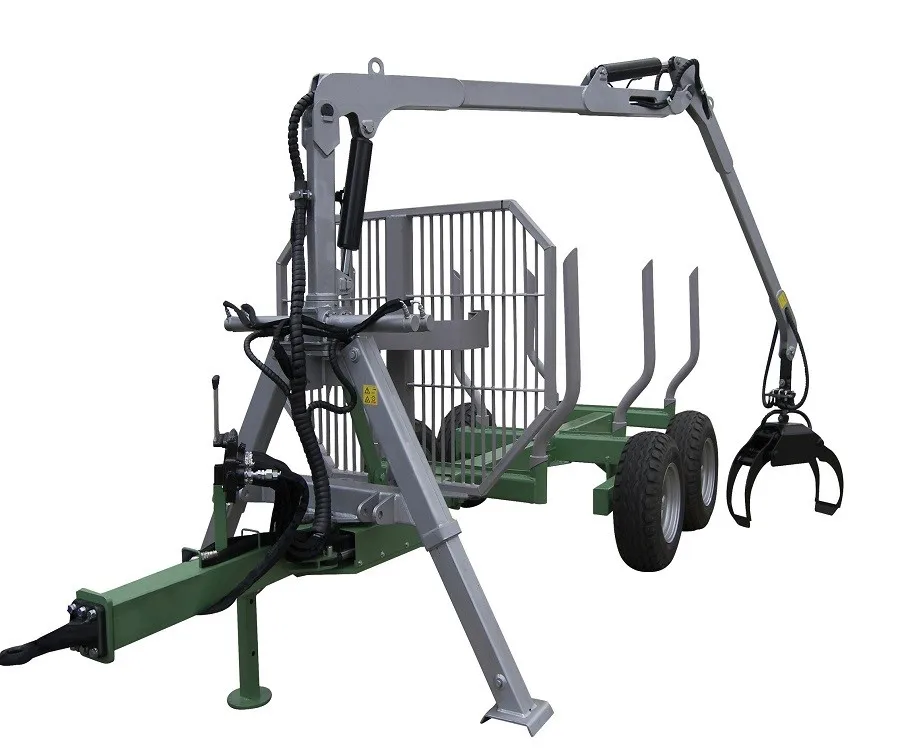 Small boom crane trailer