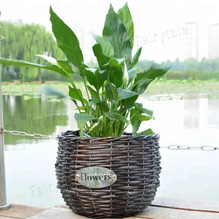 Factory Cheap Bulk Flower Decoration Craft Pots Wicker Flower Basket for Sale